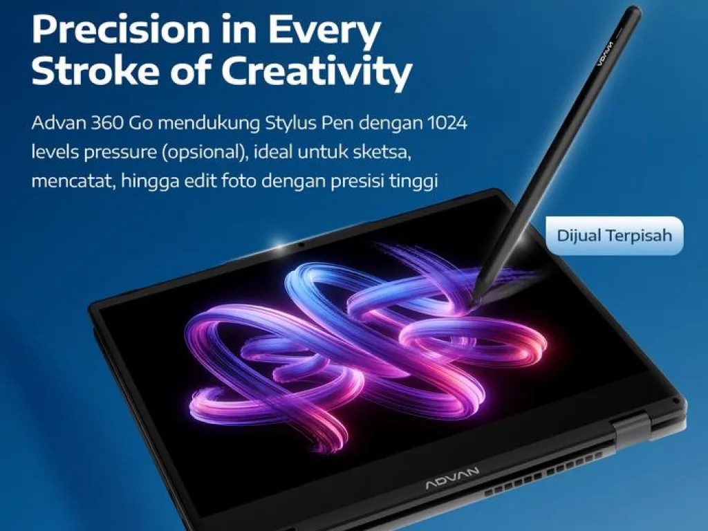 Advan 360 Go 2in1 Ryzen 3 3200U 8GB 256GB 14 inch Full HD Touchscreen IPS | iklanova.com