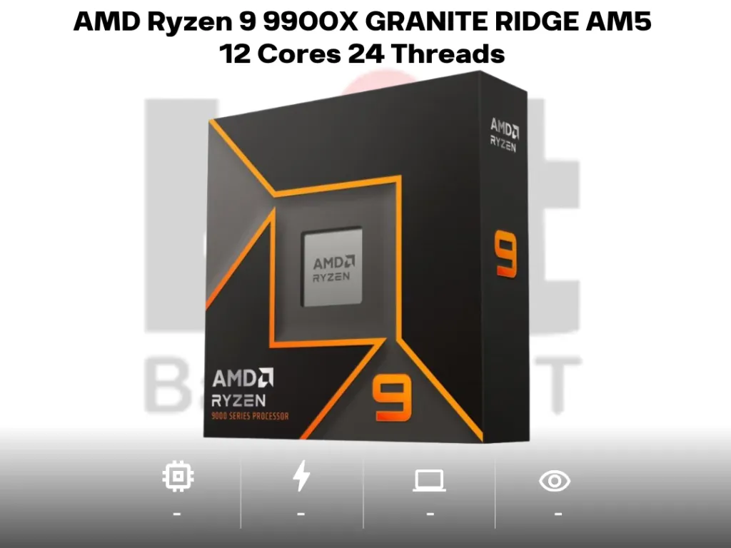 AMD Ryzen 9 9900X GRANITE RIDGE AM5 12 Cores 24 Threads - BOX | iklanova.com