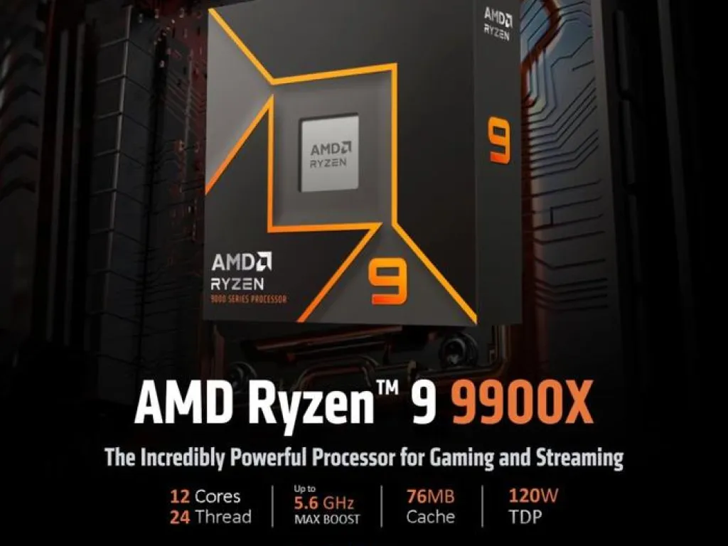 AMD Ryzen 9 9900X GRANITE RIDGE AM5 12 Cores 24 Threads - BOX | iklanova.com