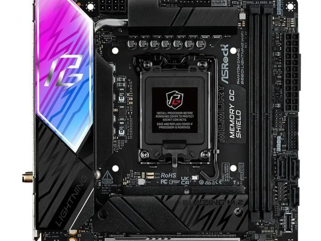 ASROCK PHANTOM GAMING B860I LIGHTNING WIFI LGA 1851 INTEL motherboard | iklanova.com