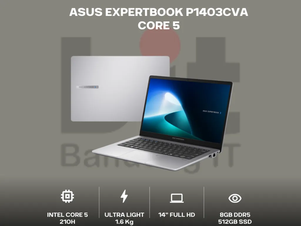 ASUS Expertbook P1403CVA Core 5 210H 8GB 512GB 14 Inch Full HD TN 45% NTSC Chiclet Keyboard | iklanova.com