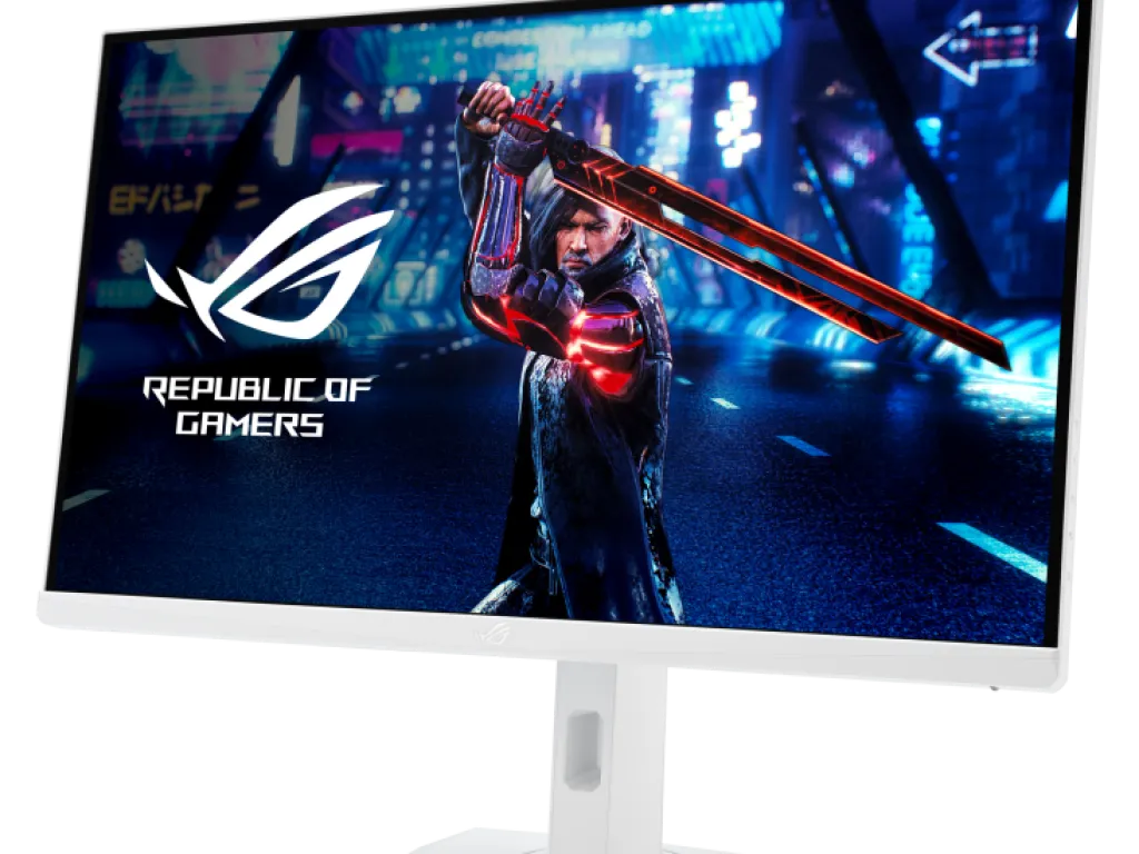 Asus ROG Strix XG27ACMES-W Gaming Monitor 27 Inch 2K QHD 1440p Fast IPS 255Hz 0.03ms 133% sRGB HDR10 G-Sync Compatible Ergononic Stand With USB Type C (15W) White | iklanova.com