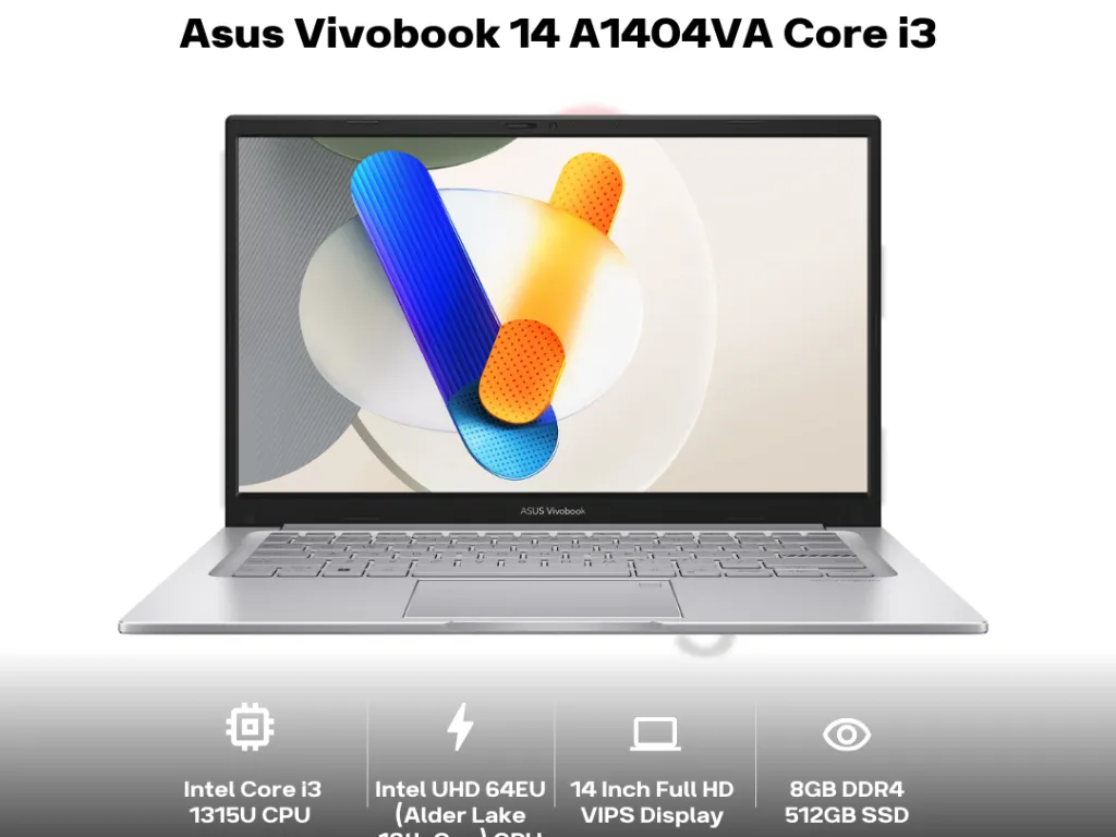 Asus Vivobook 14 A1404VA Core i3 1315U 8GB 512GB 14 Inch Full HD VIPS | iklanova.com
