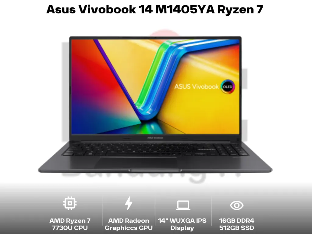 Asus Vivobook 14 M1405YA Ryzen 7 7730U 16Gb 512Gb 14 Inch WUXGA IPS 60Hz | iklanova.com