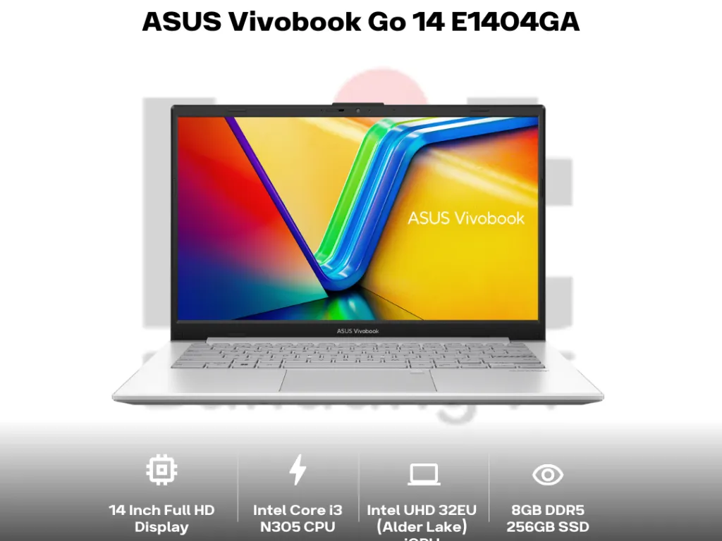 ASUS Vivobook Go 14 E1404GA Core i3 N305 14 Inch Full HD TN Backlit Chiclet Keyboard | iklanova.com
