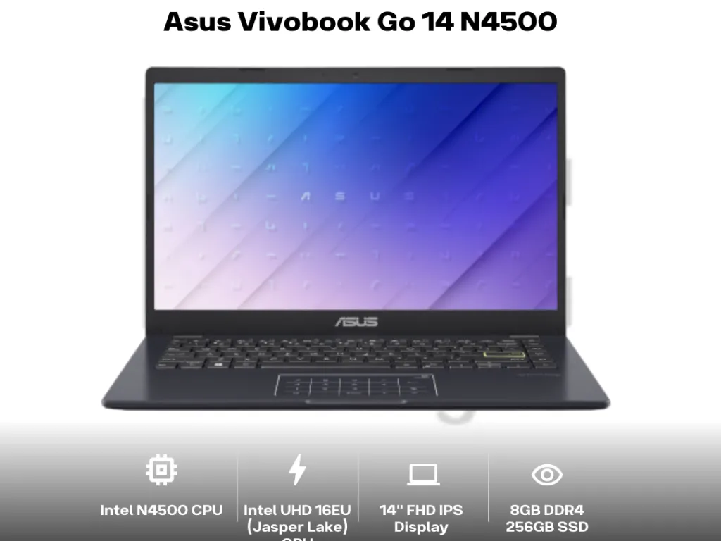 Asus Vivobook Go 14 E410KA Intel N4500 8GB 256GB 14" FHD TN | iklanova.com
