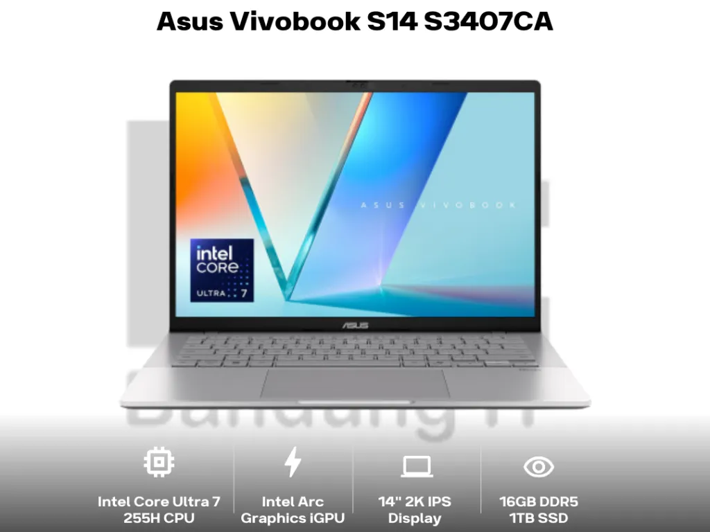 Asus Vivobook S14 S3407CA Core Ultra 7 255H 16GB 1TB 14" 2K IPS | iklanova.com