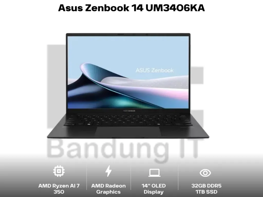 Asus Zenbook 14 UM3406KA OLED Ryzen AI 7 350 32GB 1TB 14" 3K 120Hz | iklanova.com