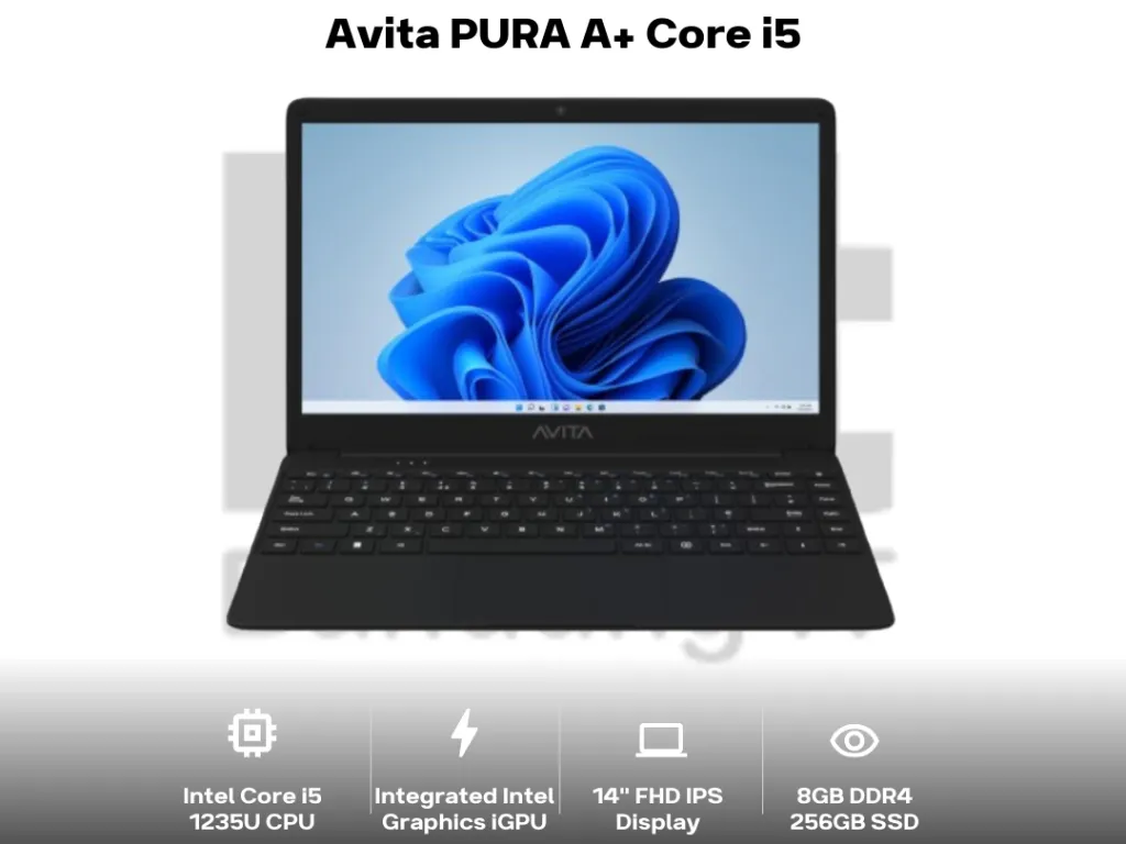 Avita PURA A+ Core i5 1235U 8GB 512GB 14" Full HD IPS Panel | iklanova.com