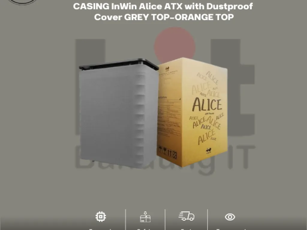 CASING InWin Alice ATX with Dustproof Cover GREY TOP-ORANGE TOP | iklanova.com