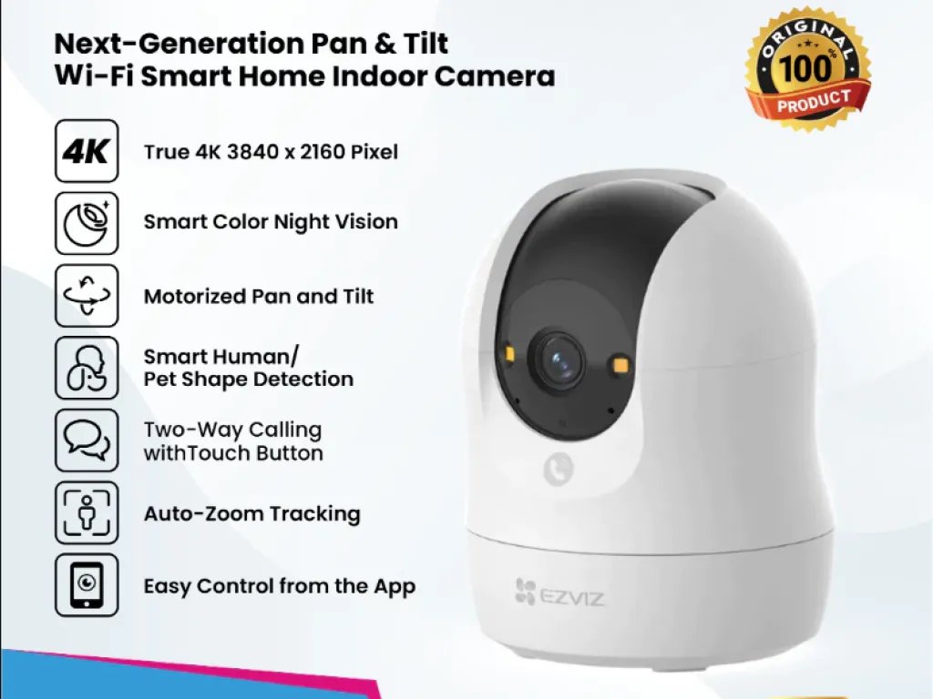 EZVIZ C6N G1 5MP Smart Camera Indoor 3K Pan & Tilt Wi-Fi Camera | iklanova.com