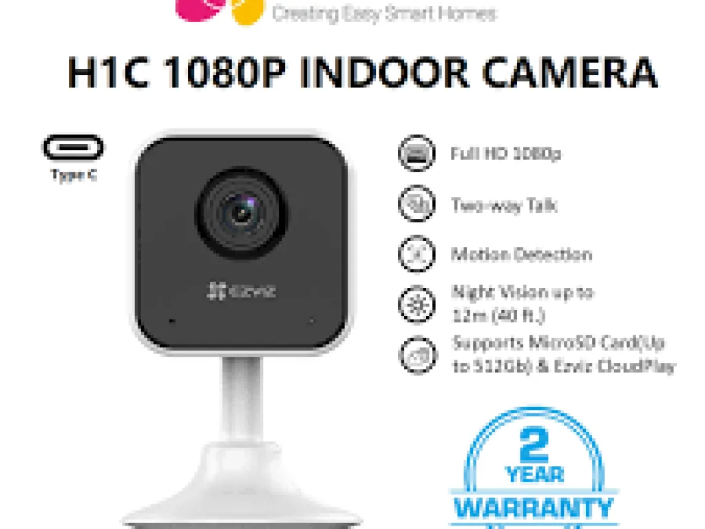EZVIZ H1C 2MP 1080P TWO WAY TALK-WIDE ANGLE/CAMERA CCTV WIFI EZVIZ | iklanova.com