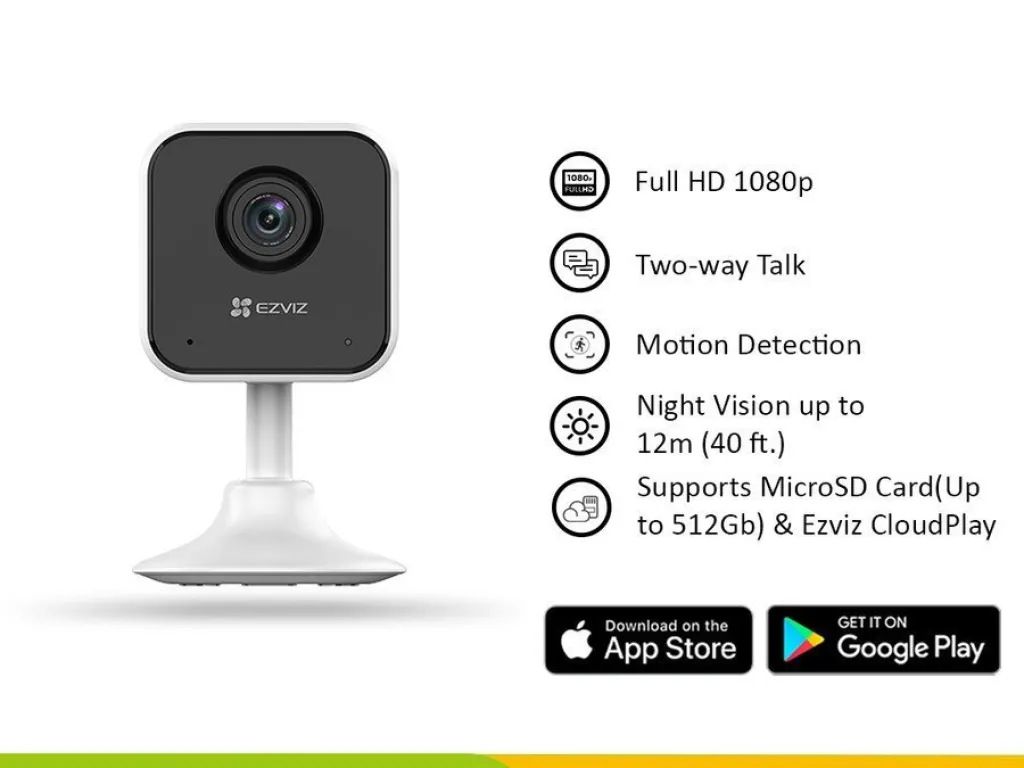 EZVIZ H1C 2MP 1080P TWO WAY TALK-WIDE ANGLE/CAMERA CCTV WIFI EZVIZ | iklanova.com