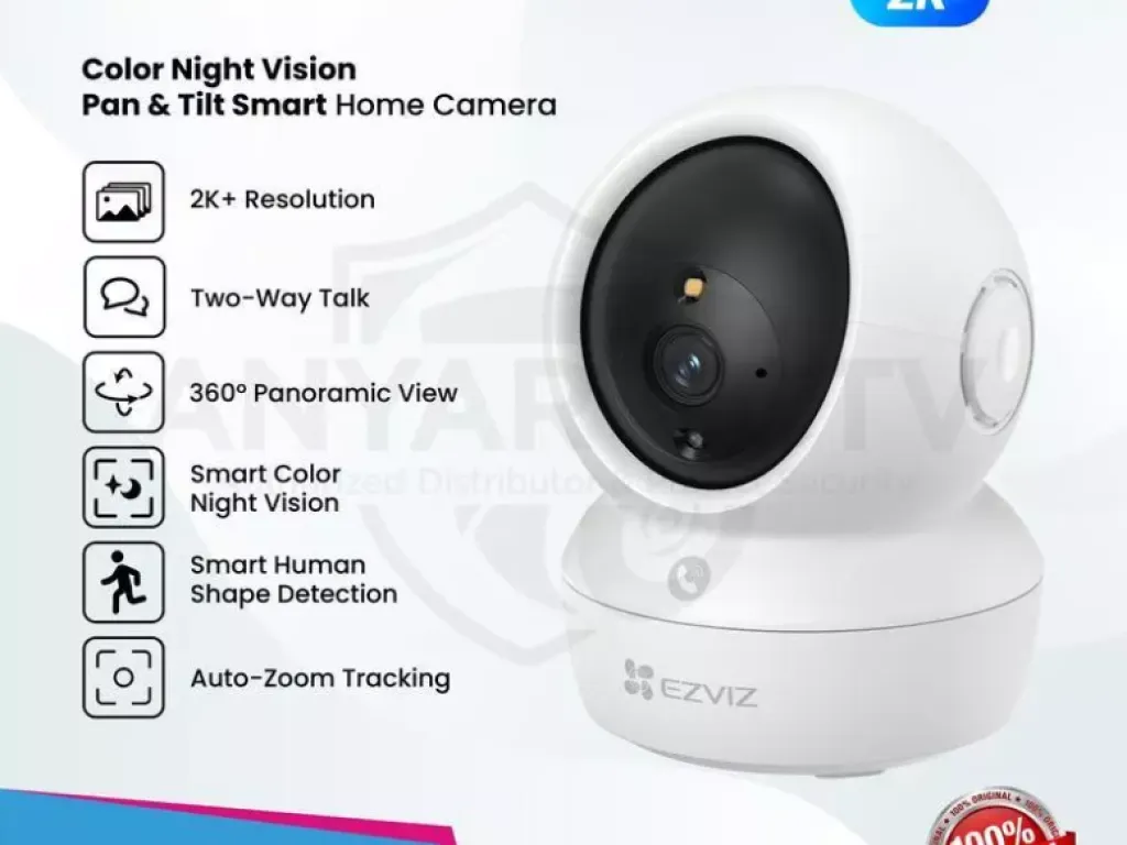 EZVIZ H6C PRO 3MP - Smart Color Night Vision Pan & Tilt Two Way Audio | iklanova.com