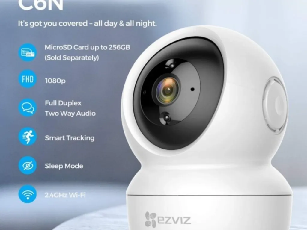 EZVIZ WIRELESS WIFI C6N 1080p - PTZ Rotate With Night Vision / RESMI | iklanova.com