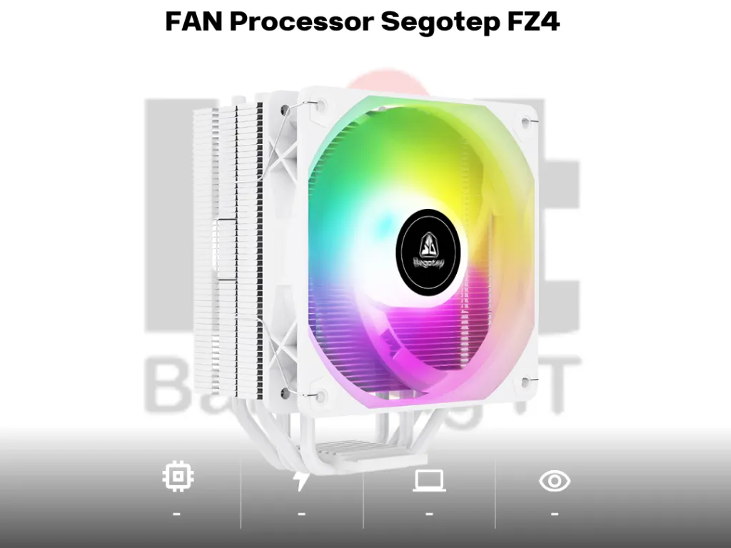 FAN Processor Segotep FZ4 | TDP 220w Intel AMD Single Tower 4 Heatpipe ARGB Air Cooler - WHITE CPU COOLER | iklanova.com