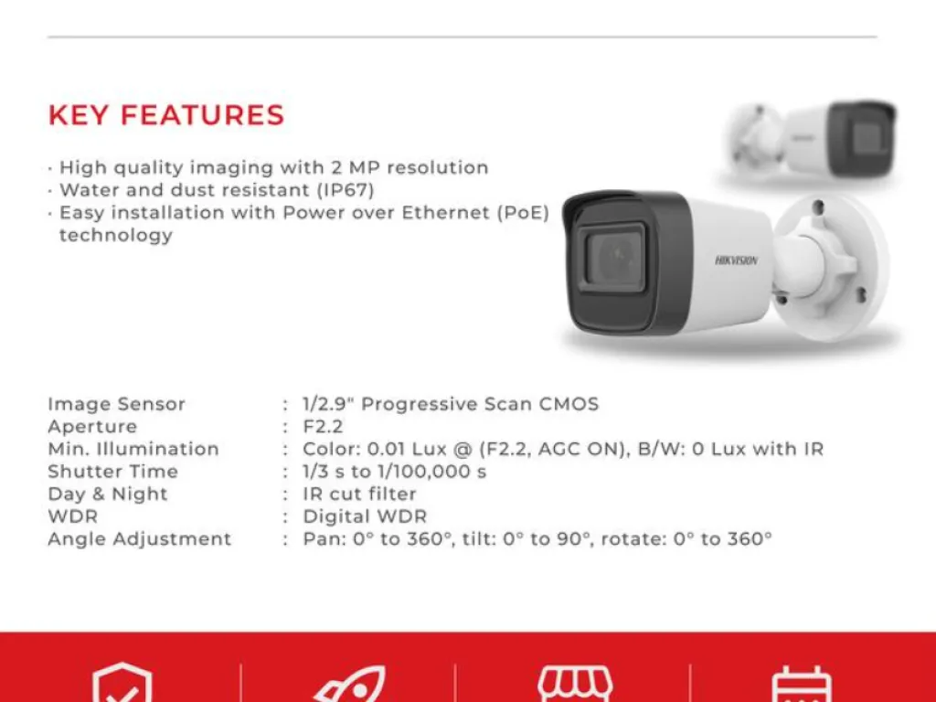 HIKVISION DS-2CD1021G0-IU 2MP AUDIO H265 POE Human Detection Ip Camera | iklanova.com