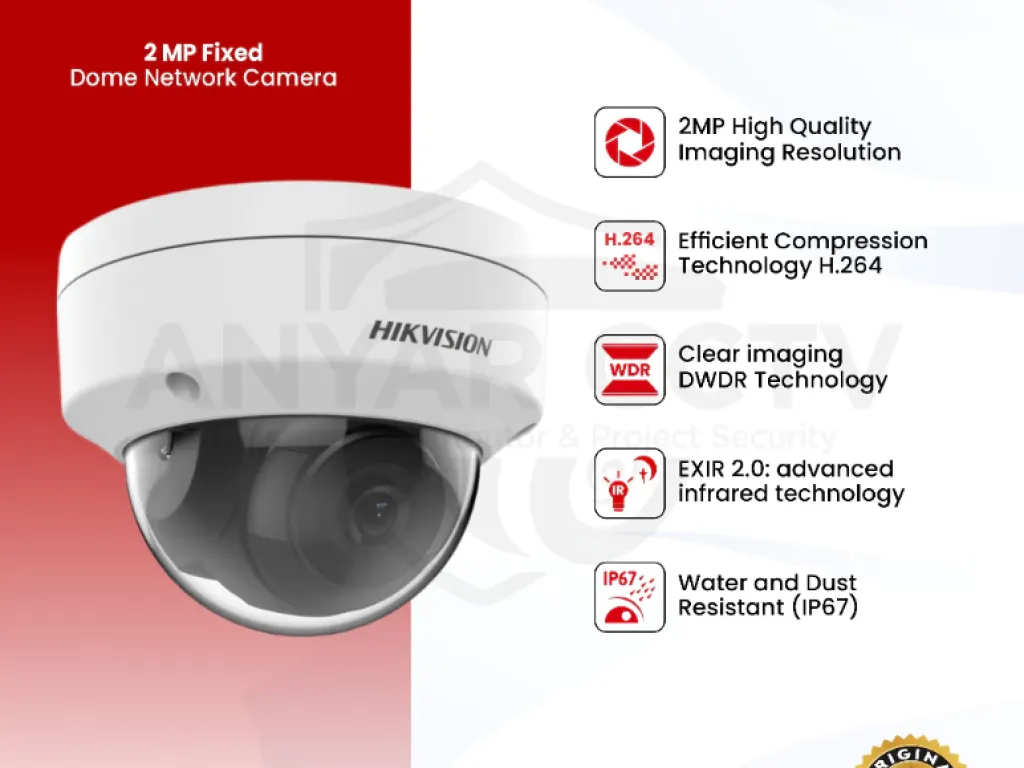 HIKVISION DS-2CD1121G0-I IP CAMERA 2MP FIXED DOME CAMERA | iklanova.com