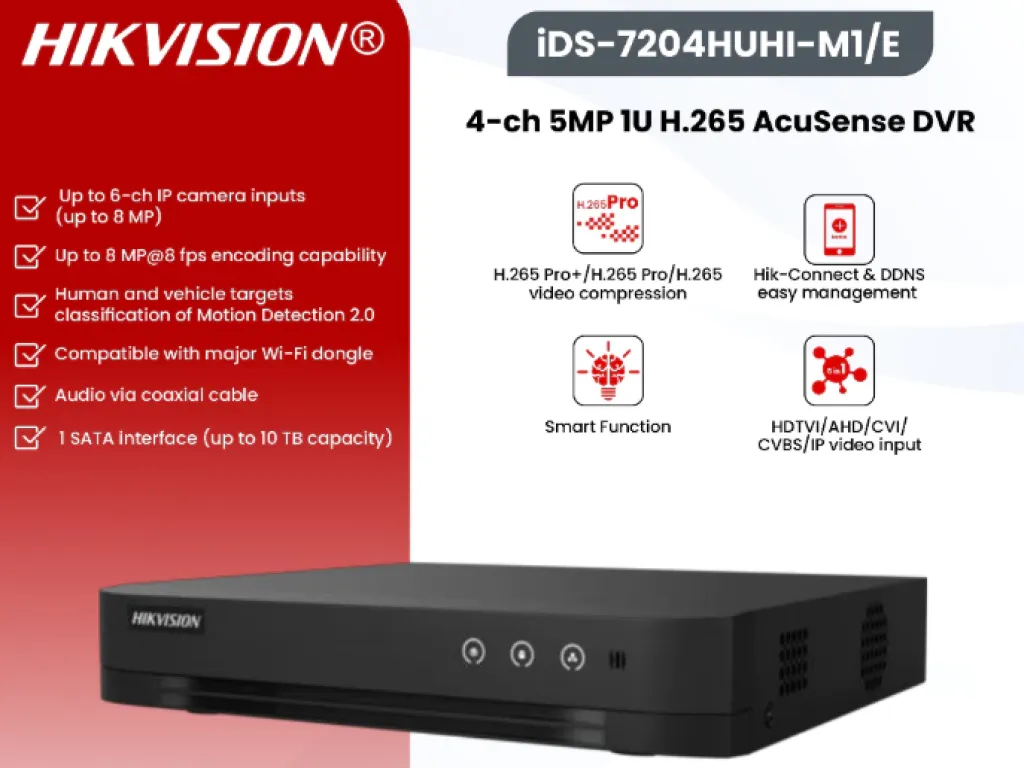 HIKVISION iDS-7204HUHI-M1/E DVR 4CHANNEL HIKVISION iDS-7204HUHI M1 E | iklanova.com