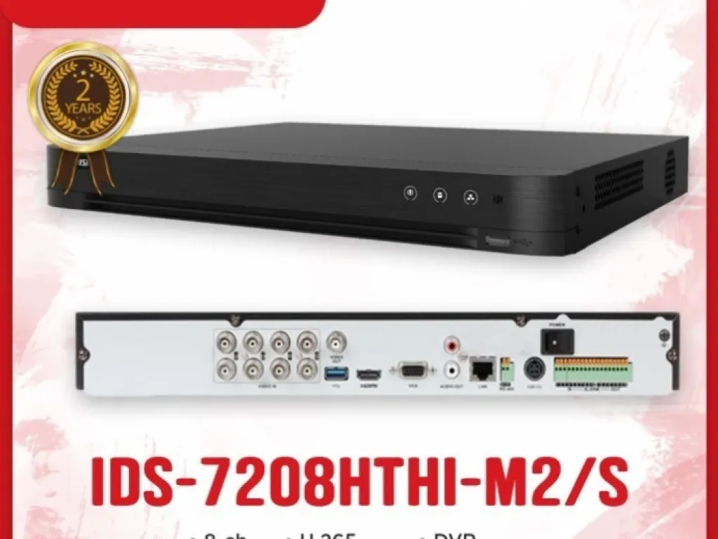 HIKVISION iDS-7208HTHI-M2/S - DVR 8CH ACUSENSE SUPPORT 8MP WITH AUDIO | iklanova.com