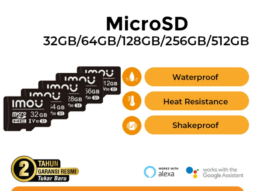 Imou MicroSD Memory Micro SD Imou 32 GB 64GB TF-C100 Mmc 64GB Memory Card CCTV Original | iklanova.com