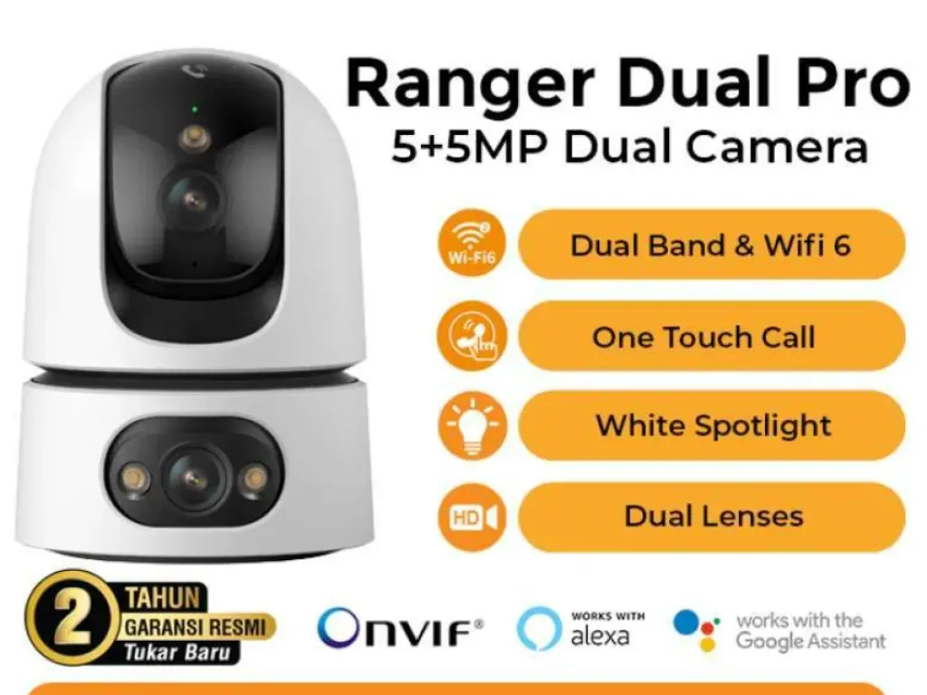 IMOU Ranger Dual Pro 6MP / 10MP Dual Kamera Smart CCTV Indoor Wi-Fi 6 AI Human & Pet Detection Full Color Night Vision | iklanova.com