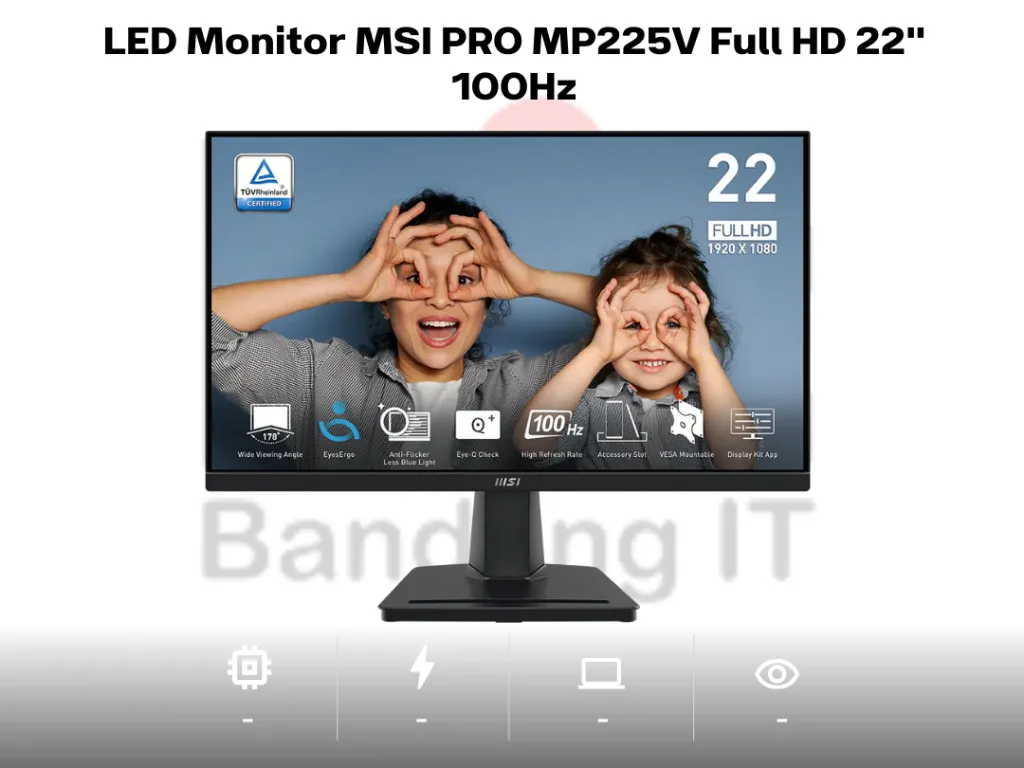 LED Monitor MSI PRO MP225V Full HD 22" 100Hz | iklanova.com