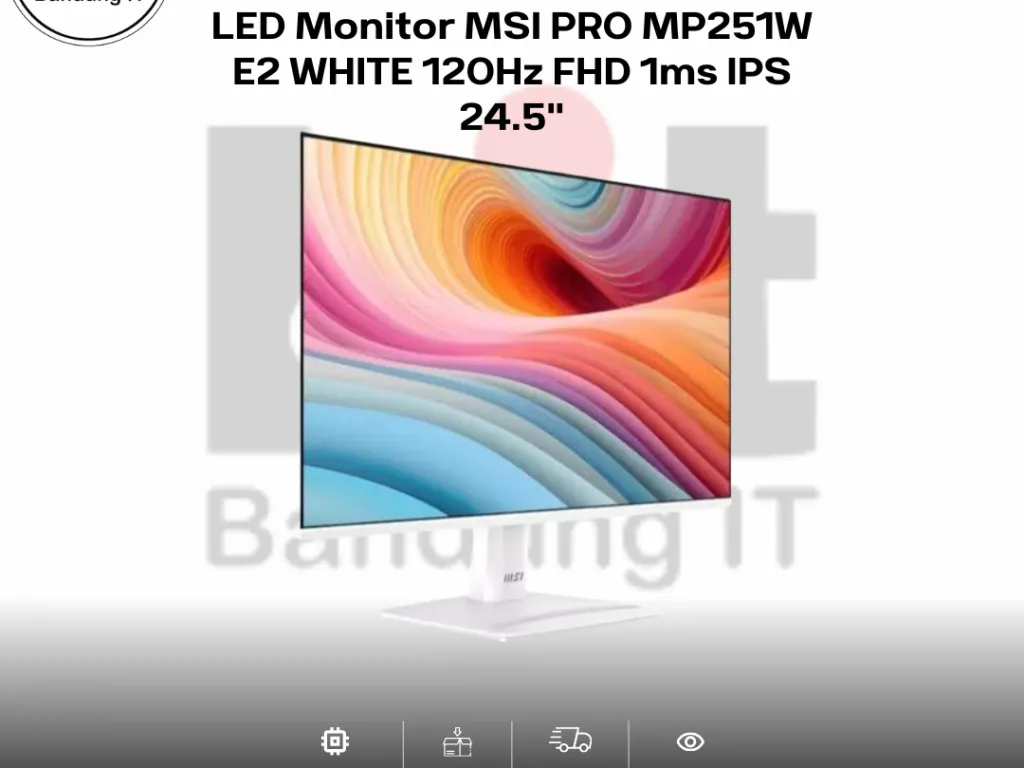 LED Monitor MSI PRO MP251W E2 WHITE 120Hz FHD 1ms IPS 24.5" | iklanova.com