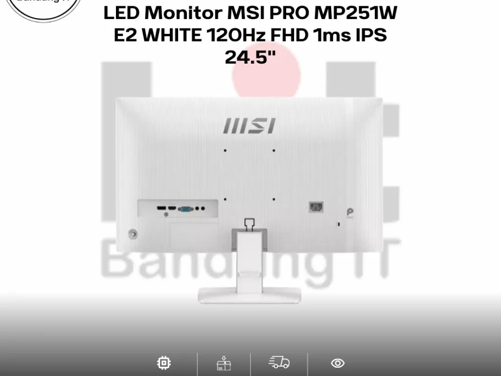 LED Monitor MSI PRO MP251W E2 WHITE 120Hz FHD 1ms IPS 24.5" | iklanova.com