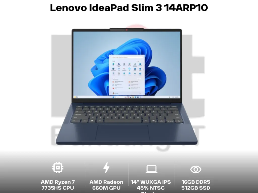 Lenovo IdeaPad Slim 3 14ARP10 Ryzen 7 7735HS 16GB 512GB 14 Inch WUXGA IPS 45% NTSC | iklanova.com