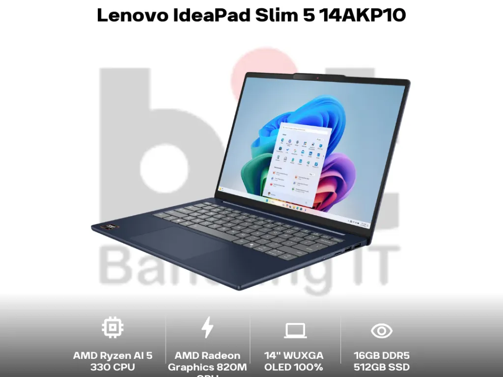 Lenovo IdeaPad Slim 5 14AKP10 Ryzen AI 5 330 16GB 512GB 14" WUXGA OLED 100% DCI-P3 | iklanova.com