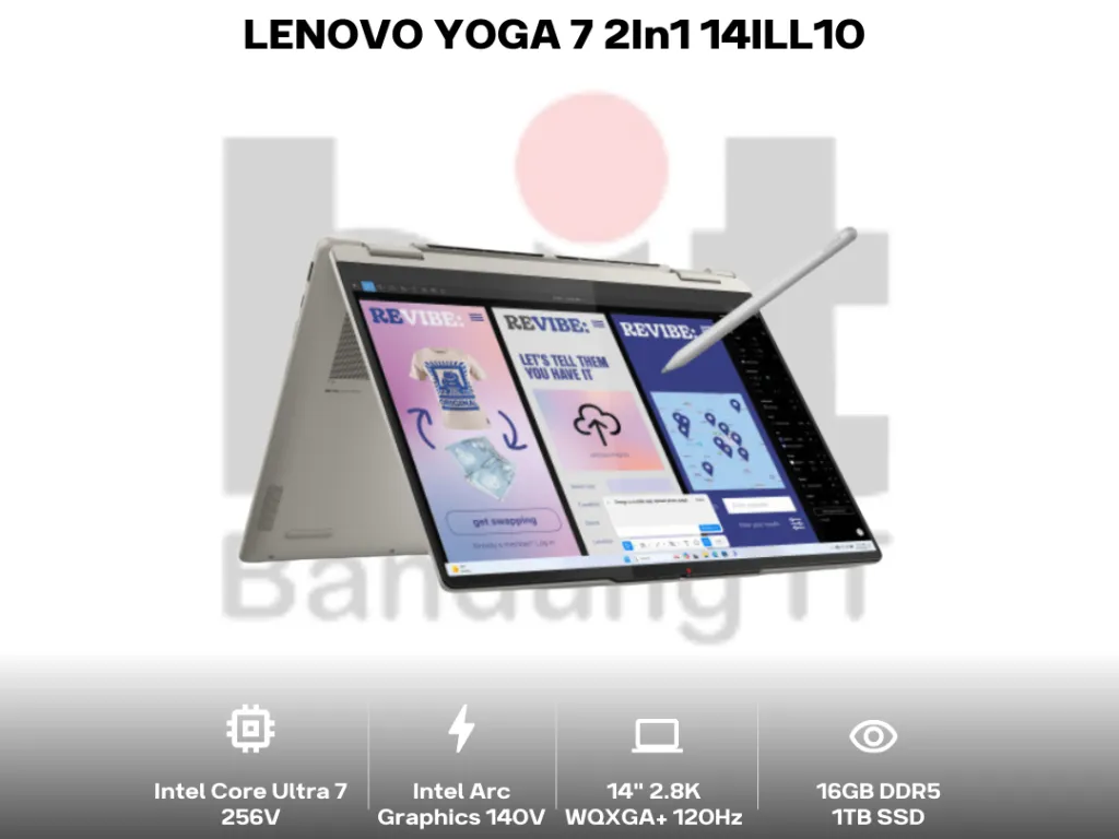Lenovo Yoga 7 2In1 14ILL10 Core Ultra 7 256V 16GB 1TB 14" 2.8K Touch OLED 120Hz EVO | iklanova.com