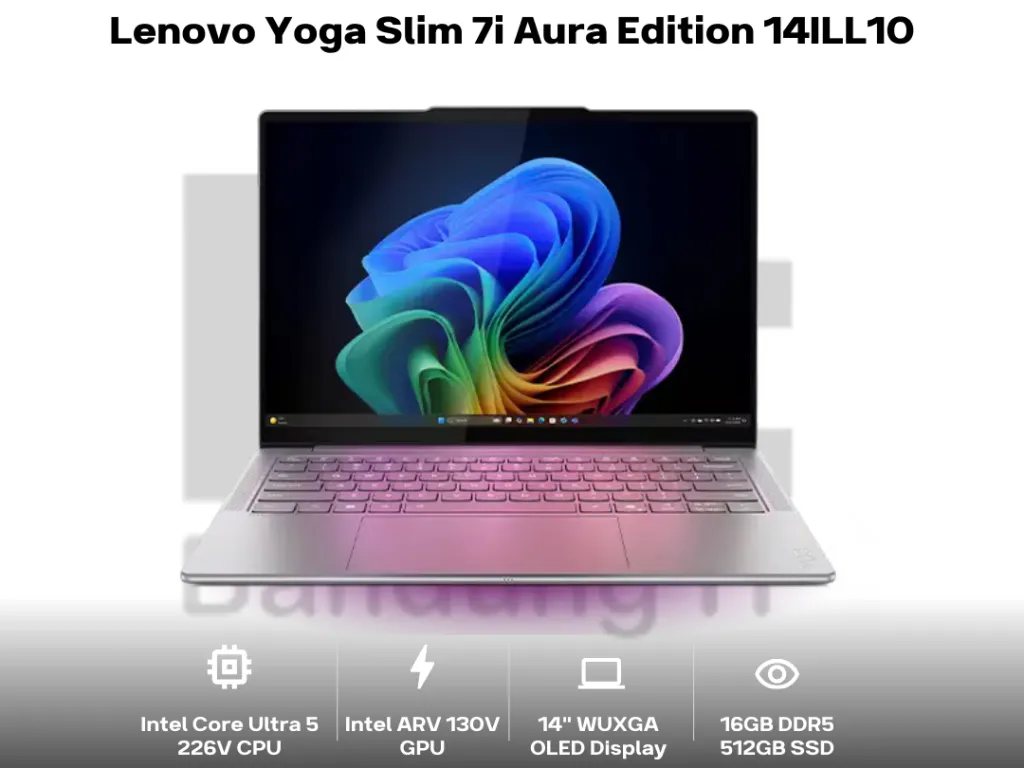 Lenovo Yoga Slim 7i Aura Edition 14ILL10 Core Ultra 5 226V 16GB 512GB 14 Inch WUXGA OLED 100% DCI-P3 Intel EVO | iklanova.com