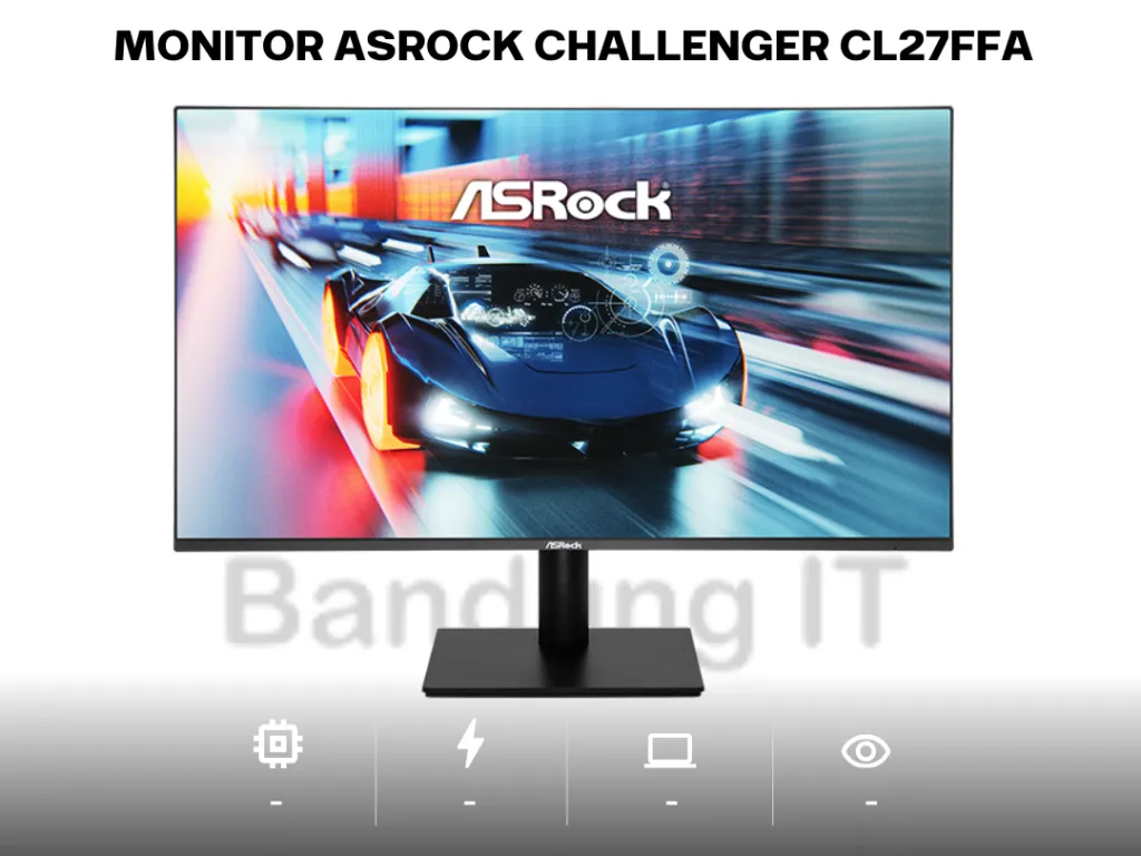 MONITOR ASROCK CHALLENGER CL27FFA | 27" FHD Gaming Monitor Flat IPS Display 120Hz 1ms | iklanova.com