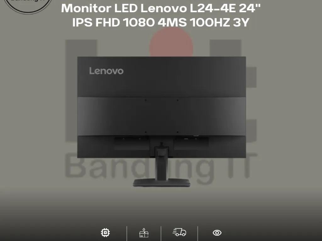 Monitor LED Lenovo L24-4E 24" IPS FHD 1080 4MS 100HZ 3Y | iklanova.com