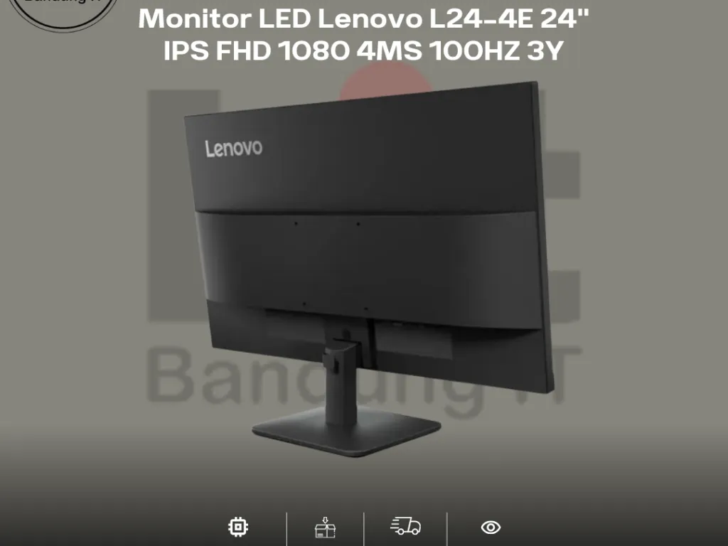 Monitor LED Lenovo L24-4E 24" IPS FHD 1080 4MS 100HZ 3Y | iklanova.com