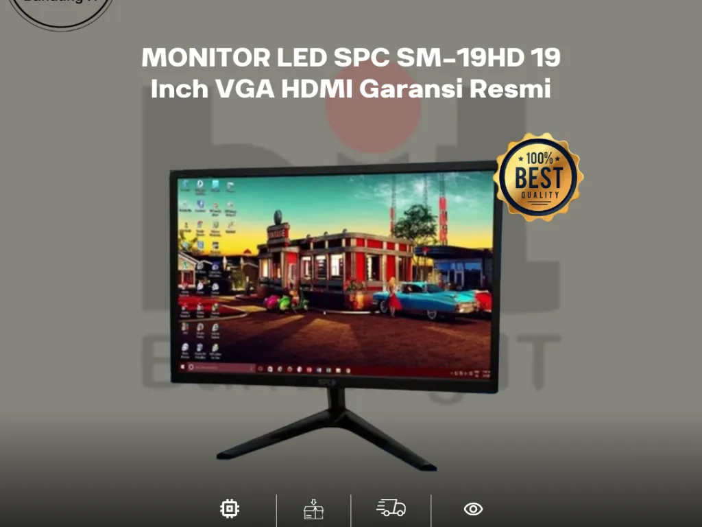 MONITOR LED SPC SM-19HD 19 Inch VGA HDMI Garansi Resmi | iklanova.com
