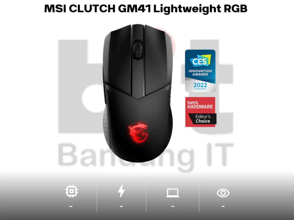 MSI CLUTCH GM41 Lightweight RGB Wired Optical Gaming Mouse | iklanova.com