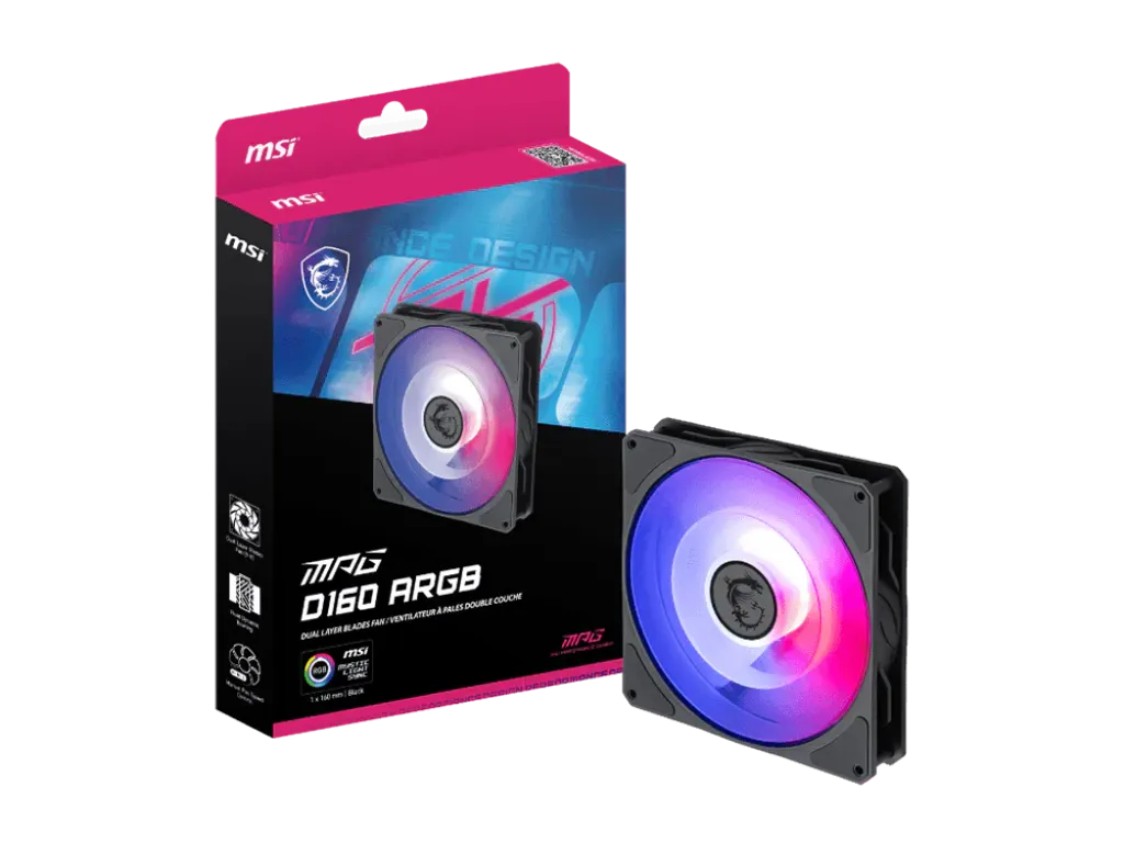 MSI MPG D160 ARGB 120mm Fan Casing - HITAM | iklanova.com