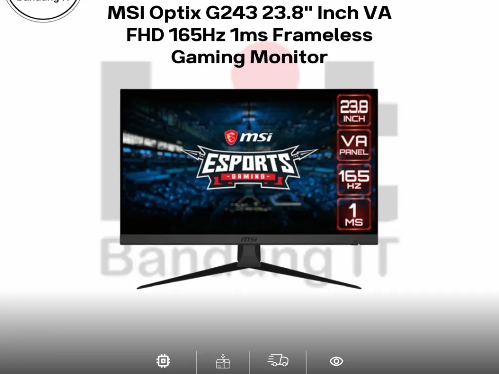 MSI Optix G243 23.8" Inch VA FHD 165Hz 1ms Frameless Gaming Monitor | iklanova.com