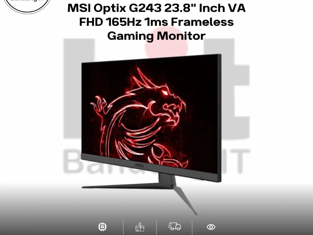 MSI Optix G243 23.8" Inch VA FHD 165Hz 1ms Frameless Gaming Monitor | iklanova.com