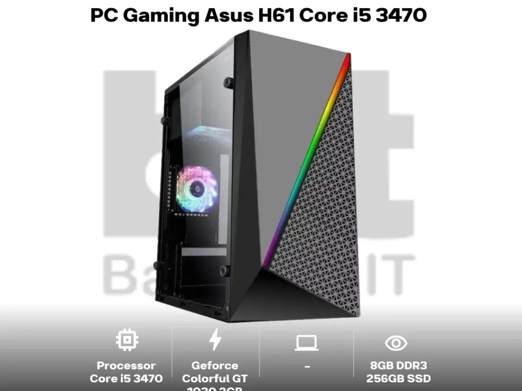 PC Gaming Asus H61/Core i5 3470/GT 1030/DDR 8GB | iklanova.com