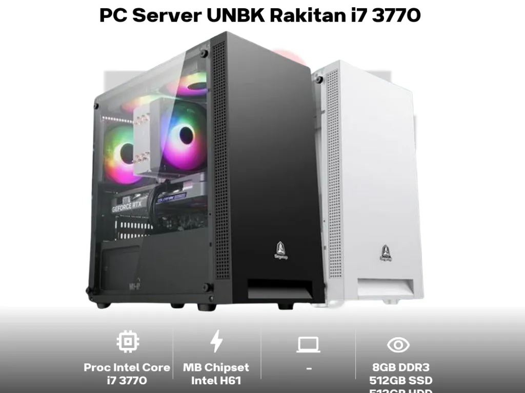 PC Server UNBK Rakitan i7 3770 - 8gb +SSD512GB | iklanova.com