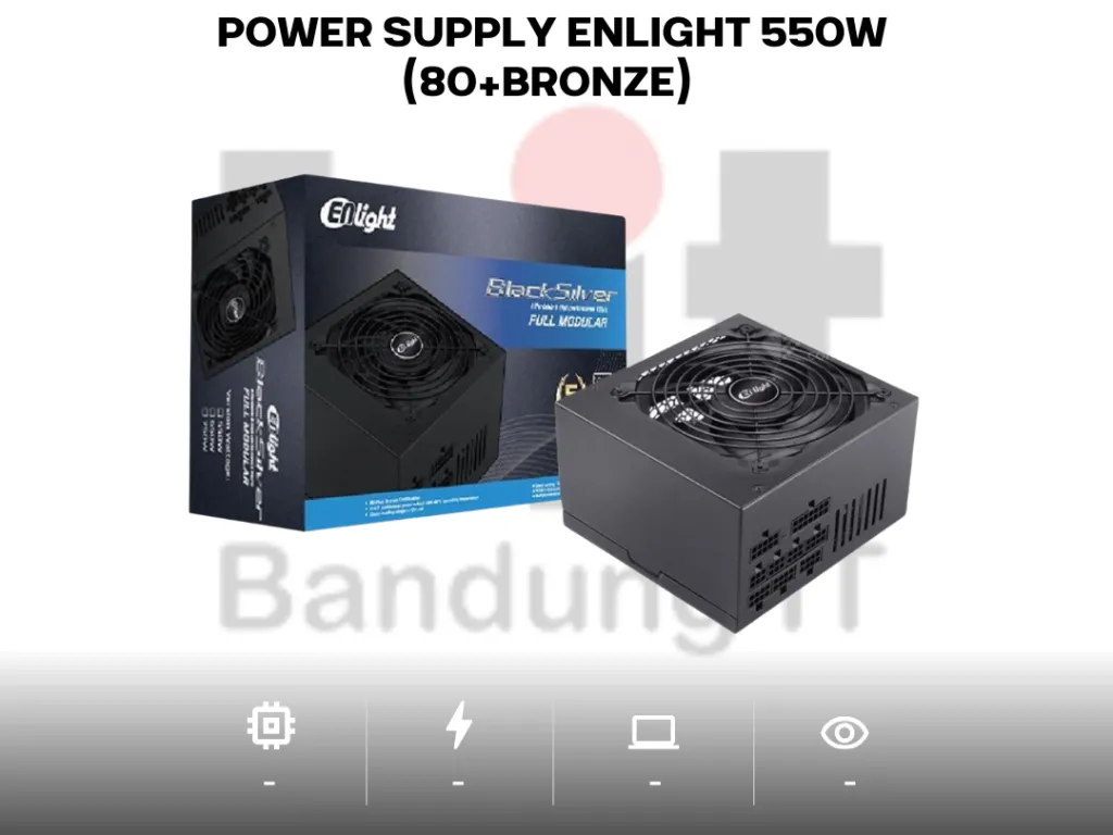 Power Supply Enlight 550 watt 80+ bronze Full Modular | iklanova.com
