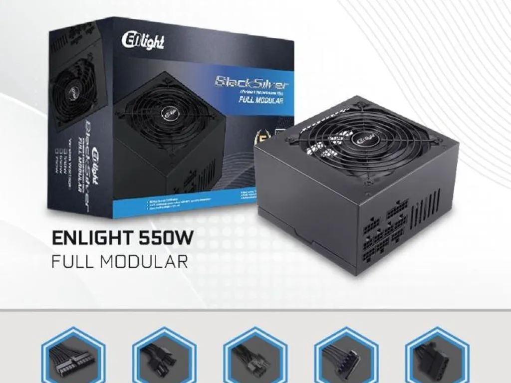 Power Supply Enlight 550 watt 80+ bronze Full Modular | iklanova.com