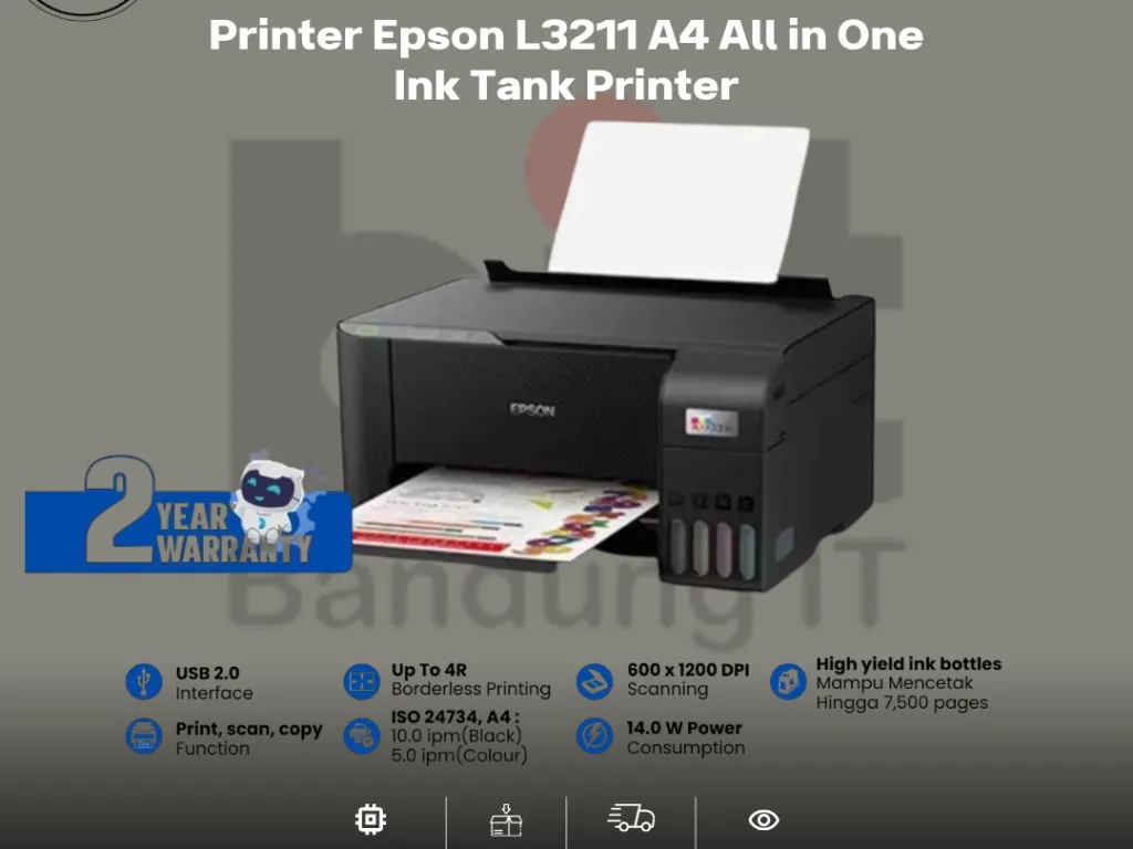 Printer Epson L3211 A4 All in One Ink Tank Printer | iklanova.com