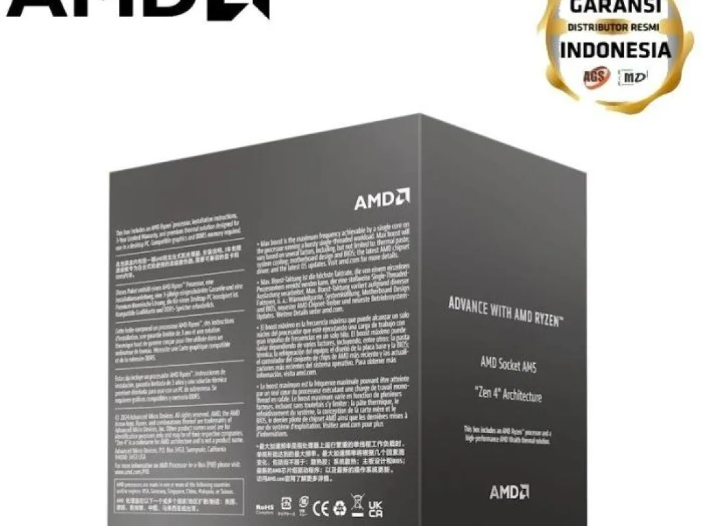 Processor AMD Ryzen 7 8700F BOX AM5 Zen 4 8 Cores 16 Threads | iklanova.com