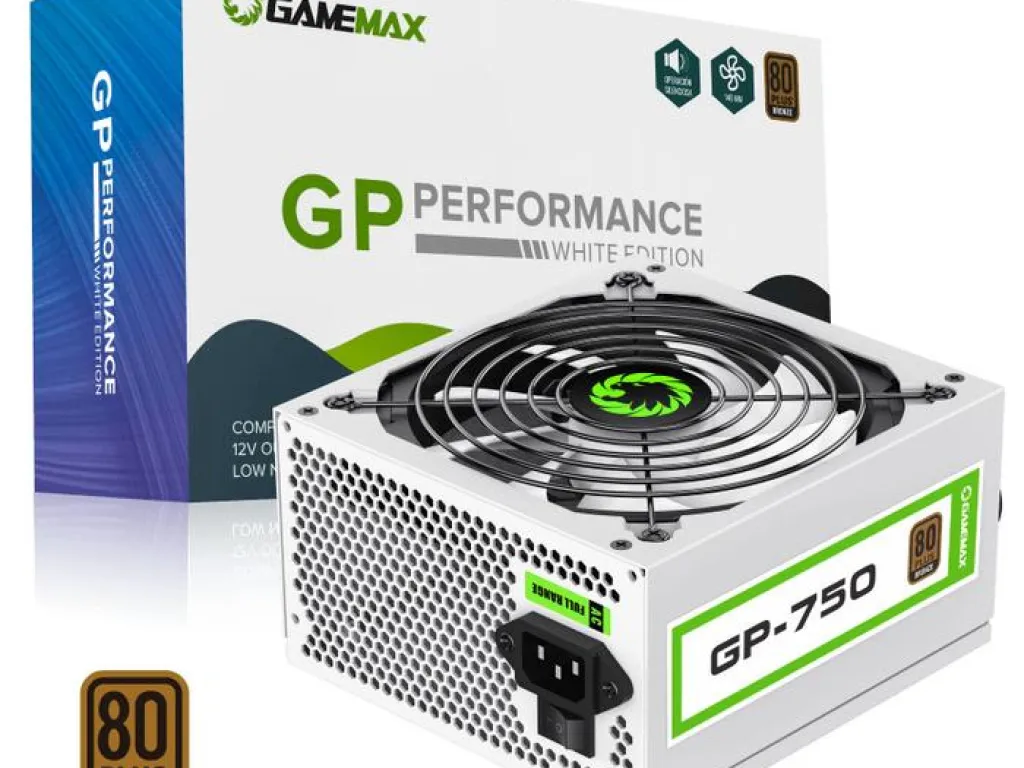 PSU GAMEMAX GP750 750Watt GP-750 - 80plus Bronze White | iklanova.com