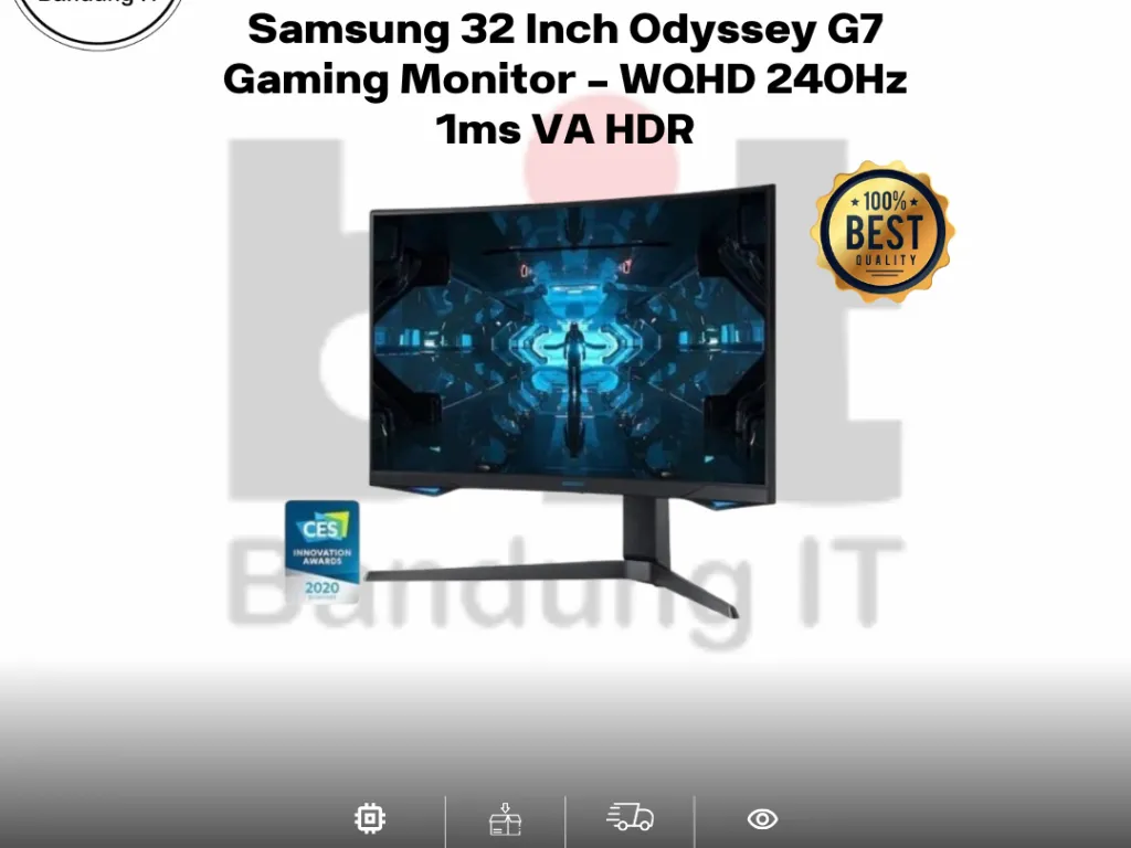 Samsung 32 Inch Odyssey G7 Gaming Monitor - WQHD 240Hz 1ms VA HDR | iklanova.com