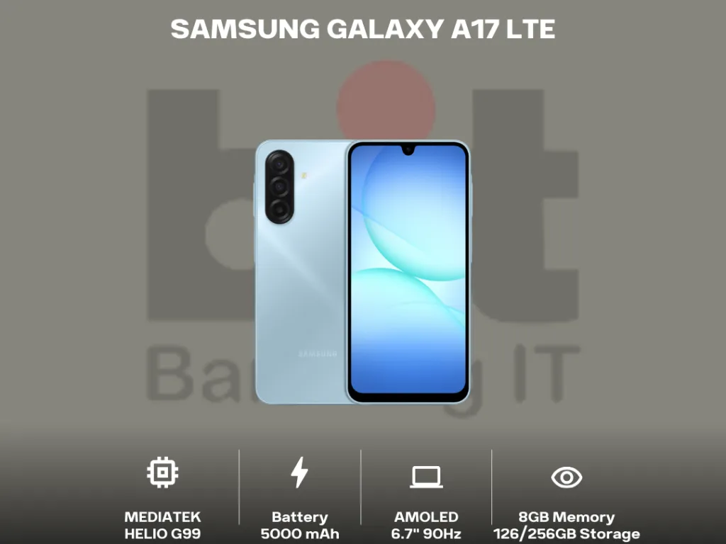SAMSUNG GALAXY A17 8GB 128GB 6.7'' SUPER AMOLED 90HZ GARANSI RESMI INDONESIA | iklanova.com